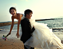 薇薇新娘海邊拍攝