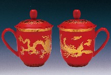 红官窑龙凤呈祥杯