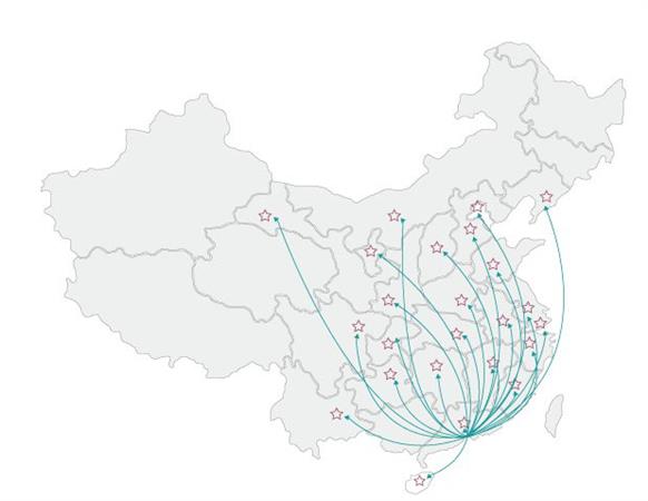 银时代饰品加盟分布图