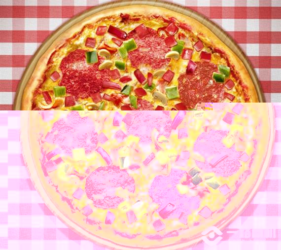 爱必喜手握披萨