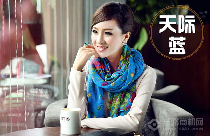 红色恋人丝绸围巾