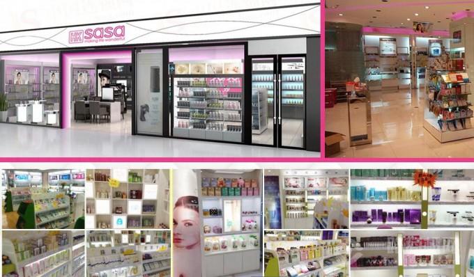 莎莎化妆品店面形象