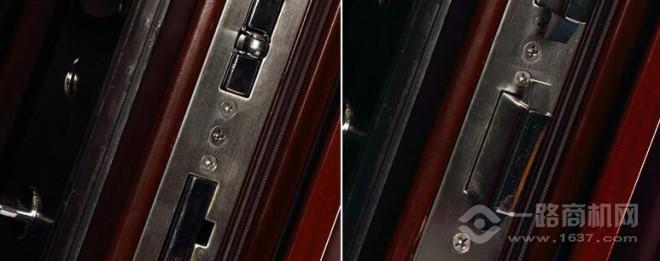 群升防盗门门锁细节体现