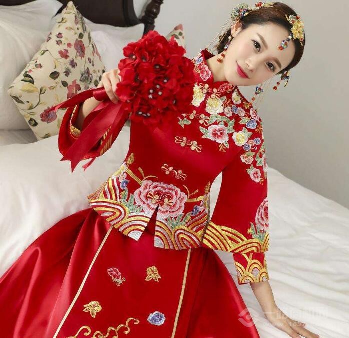 中式婚纱礼服图片_中式婚纱图片大全礼服(3)