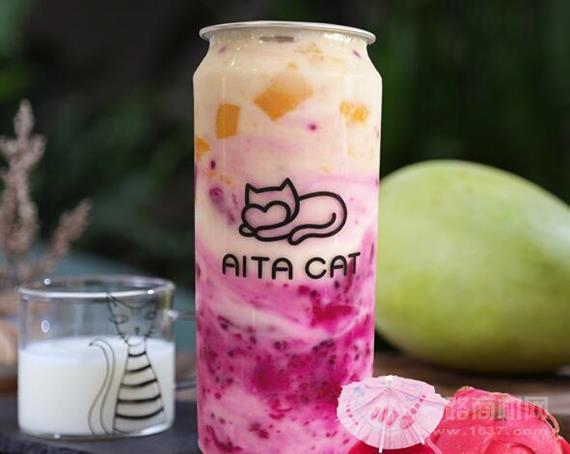 爱她猫现酵酸奶芝士茶