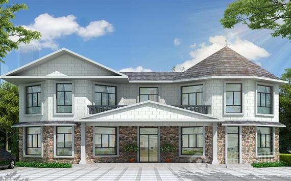 鲁工住美轻钢别墅