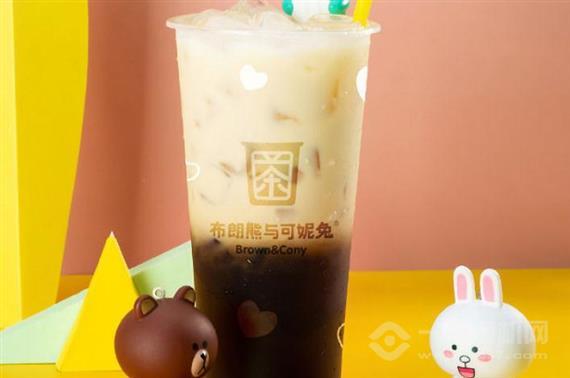 布朗熊与可妮兔奶茶