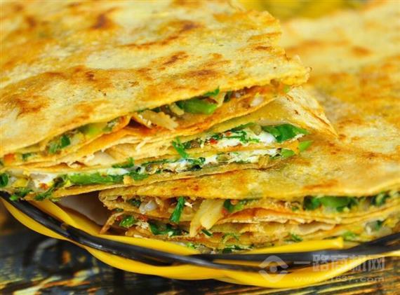 食香菜煎饼