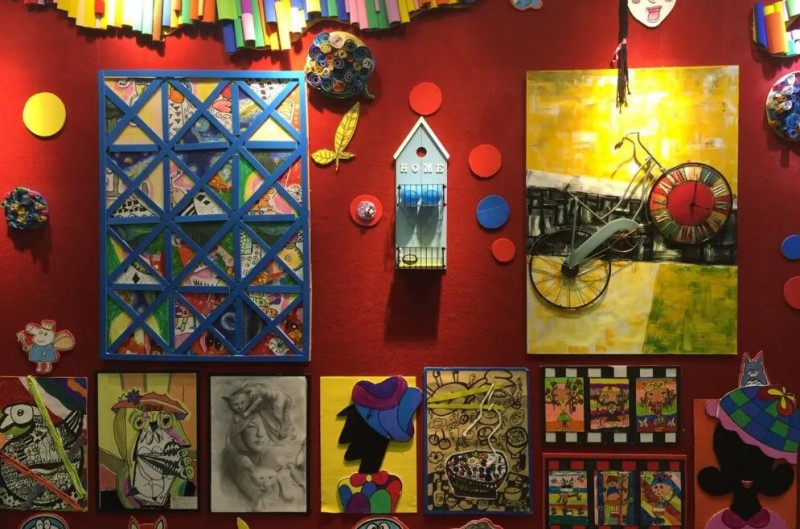 彩色斑马儿童美术