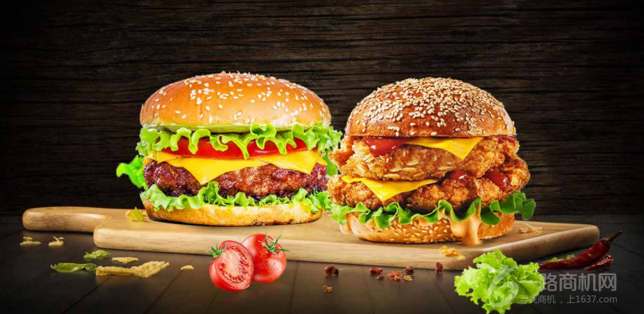 卤小二烧鸡汉堡