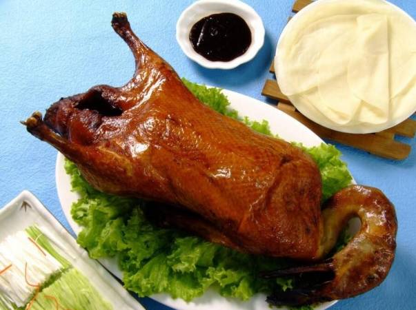 小桃红春饼烤鸭