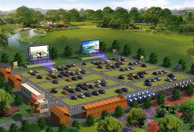 露天汽车电影院