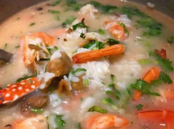 虾龙蟹凤海鲜粥