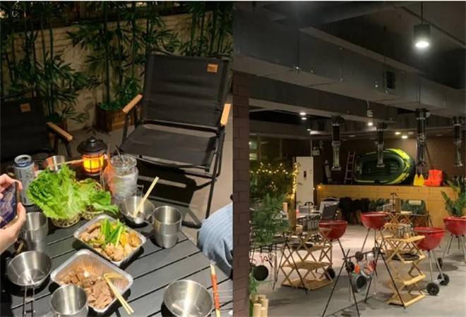 露营风格烧烤店