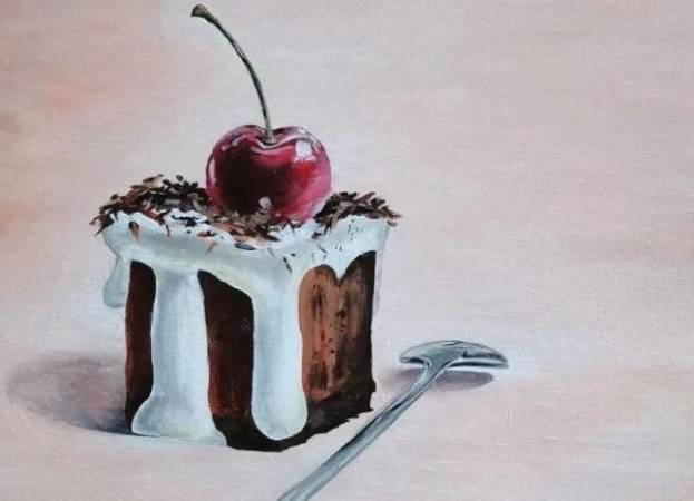 红玫瑰艺术蛋糕