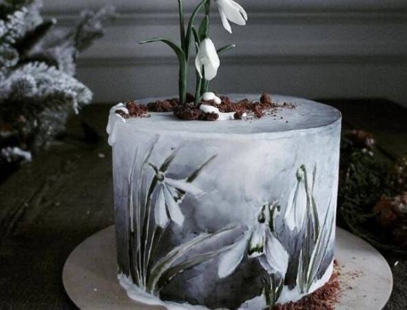 红玫瑰艺术蛋糕