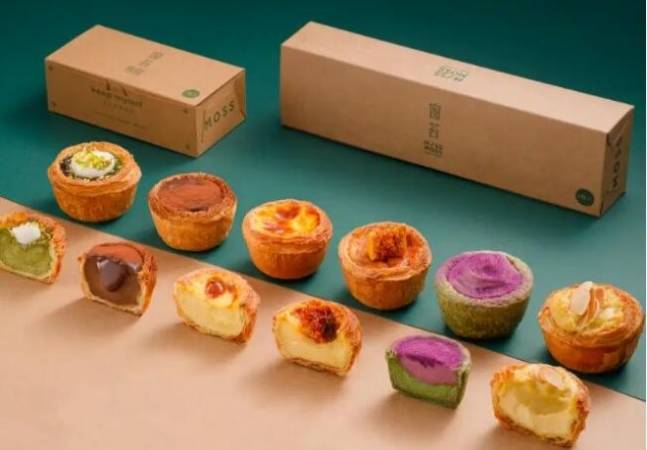 窗苔现烤可颂蛋挞